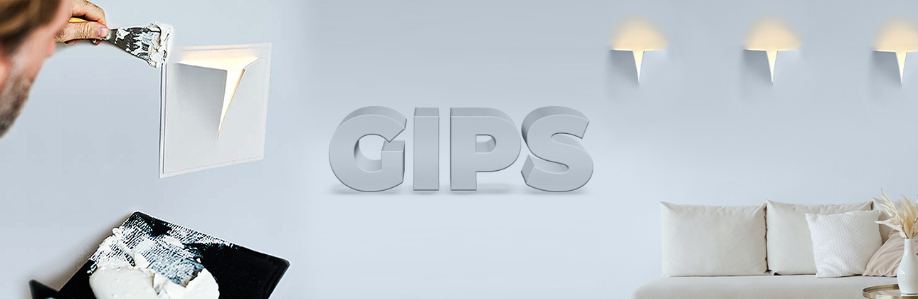 Leuchten aus Gips