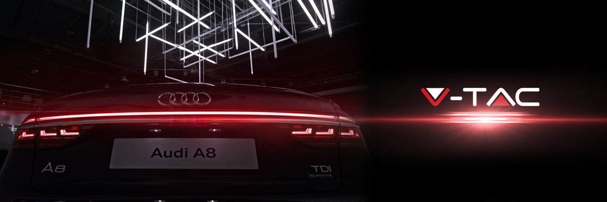 V-TAC unterstützt den neuen Audi A8 auf der Auto-Ausstellung Sofia 2017.